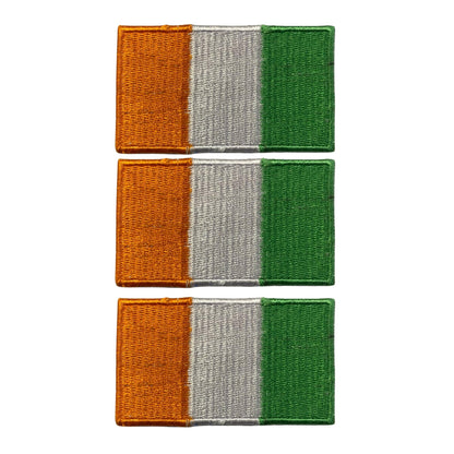 3 Pieces All Countries Flag Patches, 7×4 cm Embroidered Iron-On/Sew On National Flags, World Country Badge Appliques for Vest, Jacket, Backpack, Hat, (K-S)