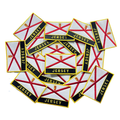 UK County Flag Patch 9.5cm x 6cm Embroidered Iron On/Sew On Badge Durable Fabric Applique for Jackets, Backpacks, Hats, and Clothing