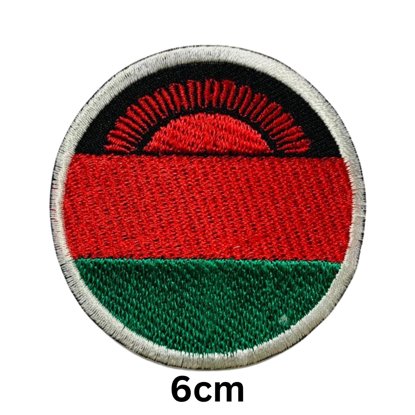 Malawi Flag Embroidered Patch Set, Iron-On or Sew-On Applique Badges, Rectangle Shield Round Heart Shapes, for Jackets, Backpacks, Hats, Uniforms and Various Sizes