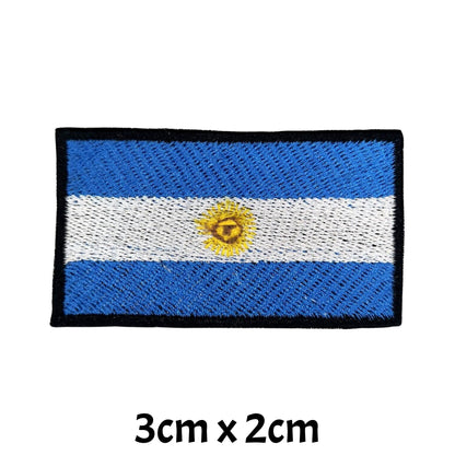 All Country Flag Patches (3 × 2 cm), Embroidered Iron-On/Sew On National Flags, Badge Traveler Gift Patch for Jacket, Backpack, Hat DIY Craft