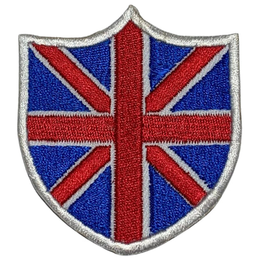 Union Jack Shield UK Flag Embroidery Iron-On Patches for Clothing Sew-On Applique for DIY Crafts Denim Jackets Jeans Backpacks