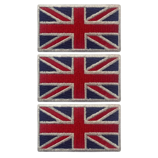 3 Pieces All Countries Flag Patches, 7×4 cm Embroidered Iron-On/Sew On National Flags, World Country Badge Appliques for Vest, Jacket, Backpack, Hat,(A-J)