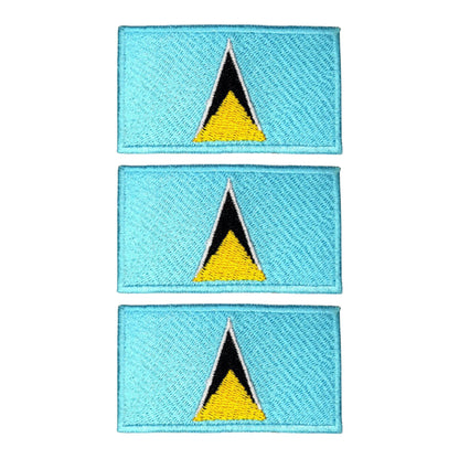 3 Pieces All Countries Flag Patches, 7×4 cm Embroidered Iron-On/Sew On National Flags, World Country Badge Appliques for Vest, Jacket, Backpack, Hat, (T-Z)