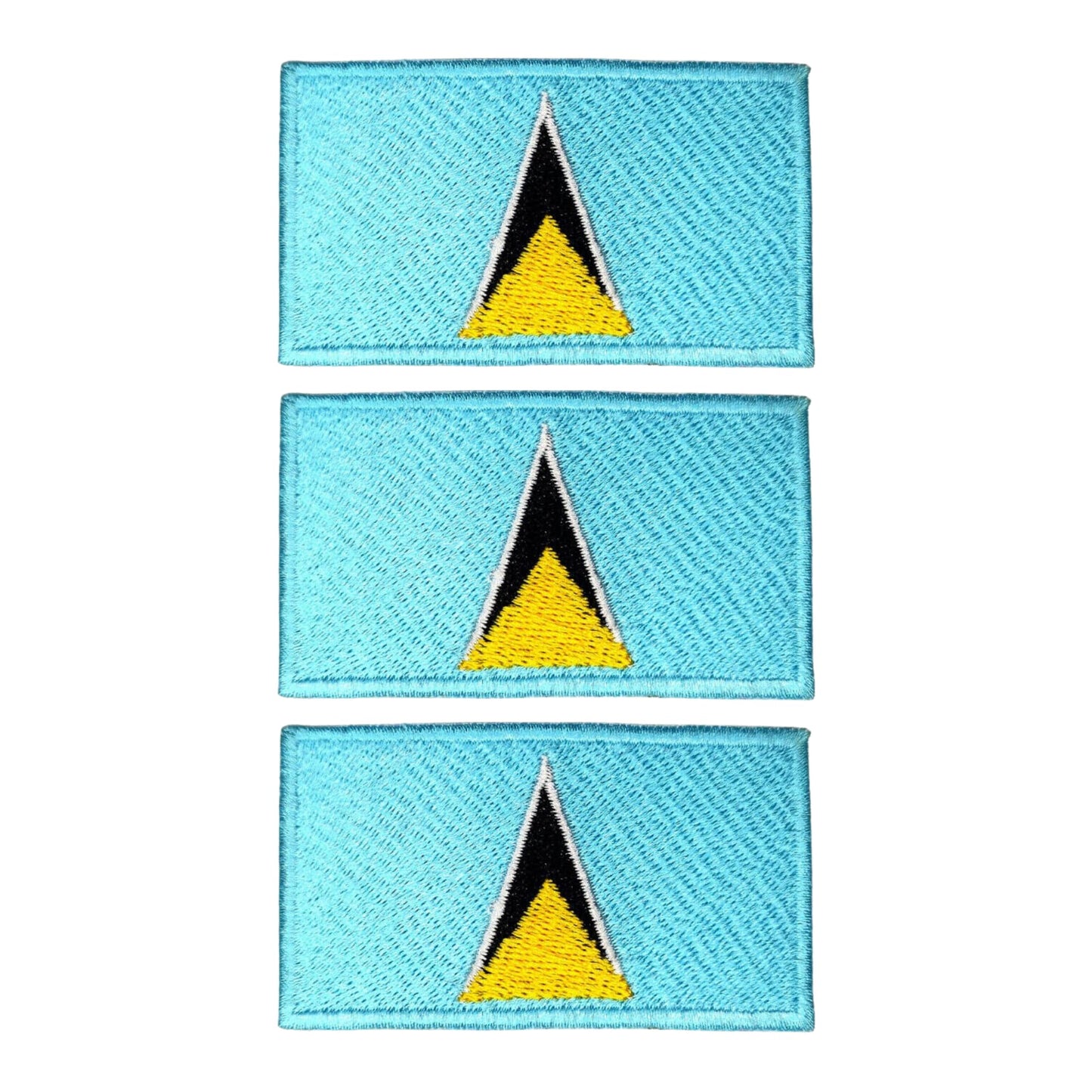 3 Pieces All Countries Flag Patches, 7×4 cm Embroidered Iron-On/Sew On National Flags, World Country Badge Appliques for Vest, Jacket, Backpack, Hat, (K-S)