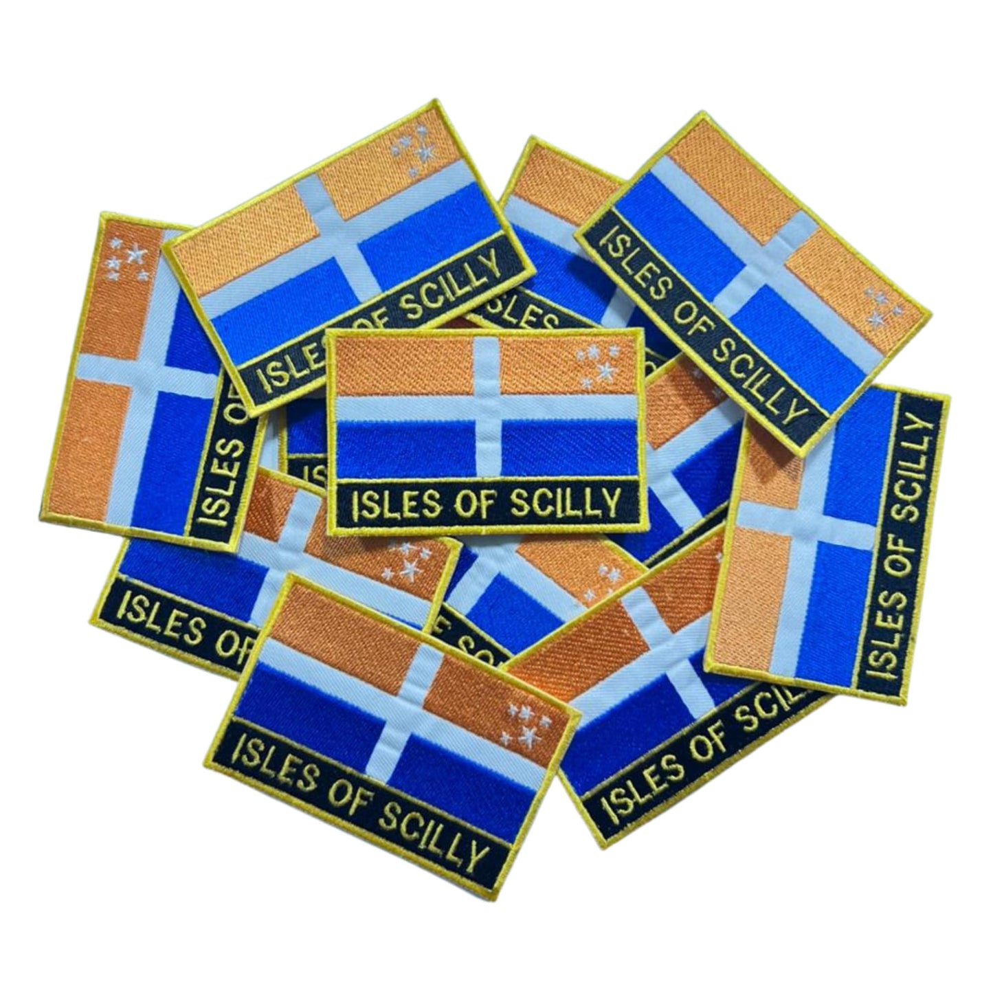UK County Flag Patch 9.5cm x 6cm Embroidered Iron On/Sew On Badge Durable Fabric Applique for Jackets, Backpacks, Hats, and Clothing