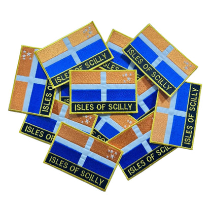 UK County Flag Patch 9.5cm x 6cm Embroidered Iron On/Sew On Badge Durable Fabric Applique for Jackets, Backpacks, Hats, and Clothing