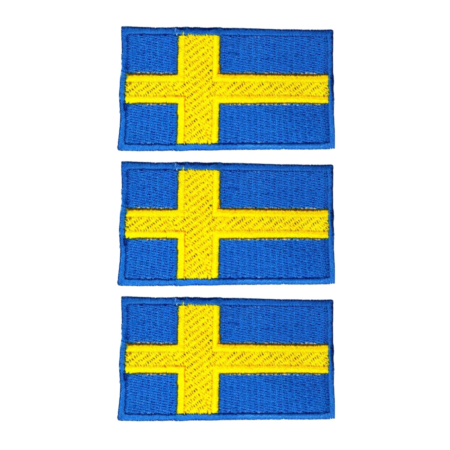 3 Pieces All Countries Flag Patches, 7×4 cm Embroidered Iron-On/Sew On National Flags, World Country Badge Appliques for Vest, Jacket, Backpack, Hat,(A-J)