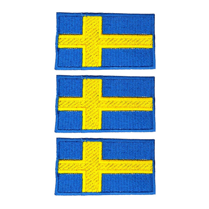3 Pieces All Countries Flag Patches, 7×4 cm Embroidered Iron-On/Sew On National Flags, World Country Badge Appliques for Vest, Jacket, Backpack, Hat, (T-Z)