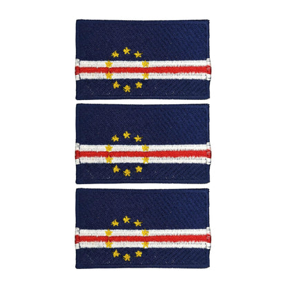 3 Pieces All Countries Flag Patches, 7×4 cm Embroidered Iron-On/Sew On National Flags, World Country Badge Appliques for Vest, Jacket, Backpack, Hat,(A-J)