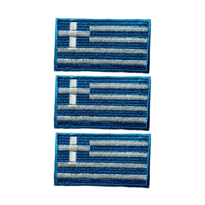 3 Pieces All Countries Flag Patches, 7×4 cm Embroidered Iron-On/Sew On National Flags, World Country Badge Appliques for Vest, Jacket, Backpack, Hat, (K-S)
