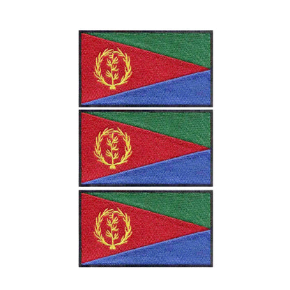 3 Pieces All Countries Flag Patches, 7×4 cm Embroidered Iron-On/Sew On National Flags, World Country Badge Appliques for Vest, Jacket, Backpack, Hat, (K-S)