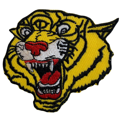 Tiger Roaring Animal Embroidery Iron-On Patches for Clothing Sew-On Applique for DIY Crafts Denim Jackets Jeans Backpacks