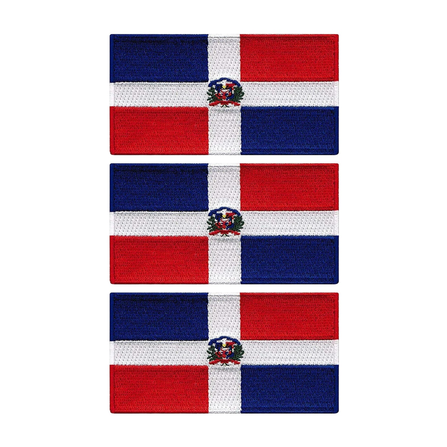 3 Pieces All Countries Flag Patches, 7×4 cm Embroidered Iron-On/Sew On National Flags, World Country Badge Appliques for Vest, Jacket, Backpack, Hat,(A-J)