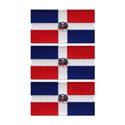 3 Pieces All Countries Flag Patches, 7×4 cm Embroidered Iron-On/Sew On National Flags, World Country Badge Appliques for Vest, Jacket, Backpack, Hat,(A-J)