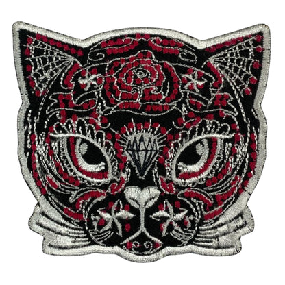 Cat Face Embroidery Iron-On Patches for Clothing Sew-On Applique for DIY Crafts Denim Jackets Jeans Backpacks