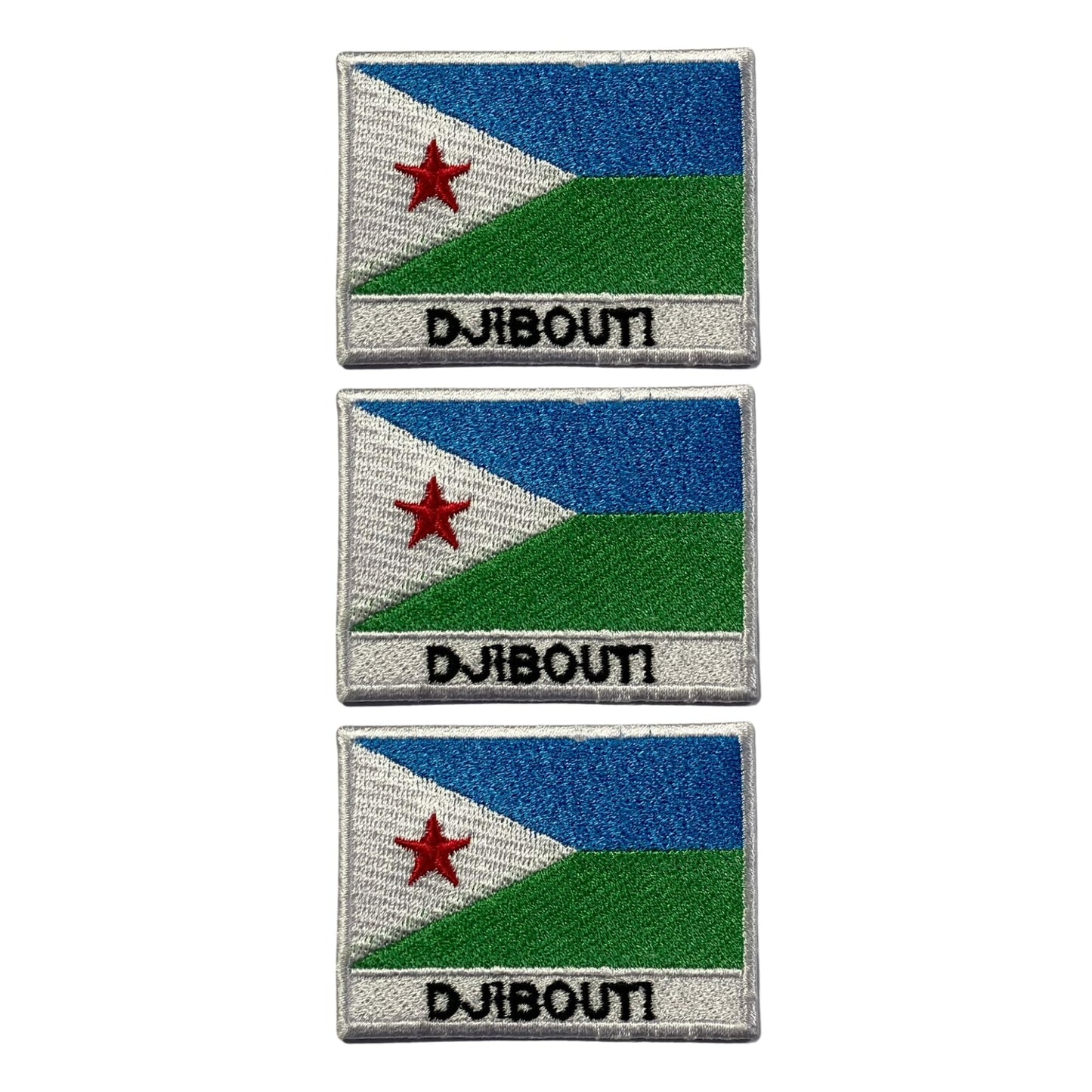National Country Flag Iron On Patch, Set of 3, Embroidered Fabric Applique, 7cm x 5cm, Rectangular, United Kingdom Theme, for Jackets, Bags, Hats and Crafts (A-J)
