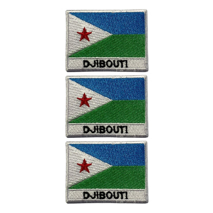 National Country Flag Iron On Patch, Set of 3, Embroidered Fabric Applique, 7cm x 5cm, Rectangular, United Kingdom Theme, for Jackets, Bags, Hats and Crafts (A-J)