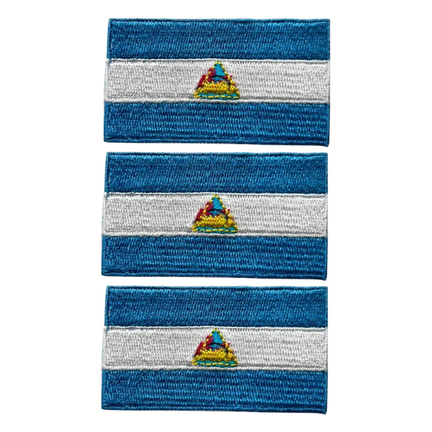 3 Pieces All Countries Flag Patches, 7×4 cm Embroidered Iron-On/Sew On National Flags, World Country Badge Appliques for Vest, Jacket, Backpack, Hat,(A-J)