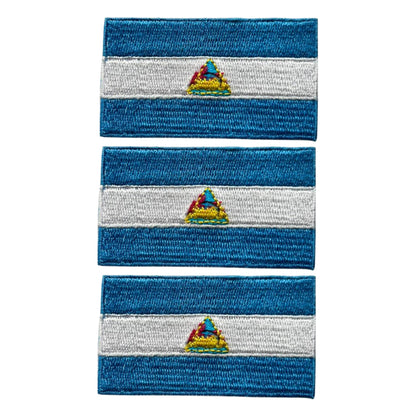 3 Pieces All Countries Flag Patches, 7×4 cm Embroidered Iron-On/Sew On National Flags, World Country Badge Appliques for Vest, Jacket, Backpack, Hat, (K-S)