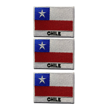 National Country Flag Iron On Patch, Set of 3, Embroidered Fabric Applique, 7cm x 5cm, Rectangular, United Kingdom Theme, for Jackets, Bags, Hats and Crafts (A-J)