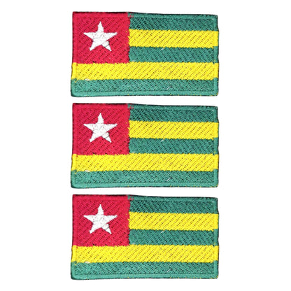 3 Pieces All Countries Flag Patches, 7×4 cm Embroidered Iron-On/Sew On National Flags, World Country Badge Appliques for Vest, Jacket, Backpack, Hat, (T-Z)