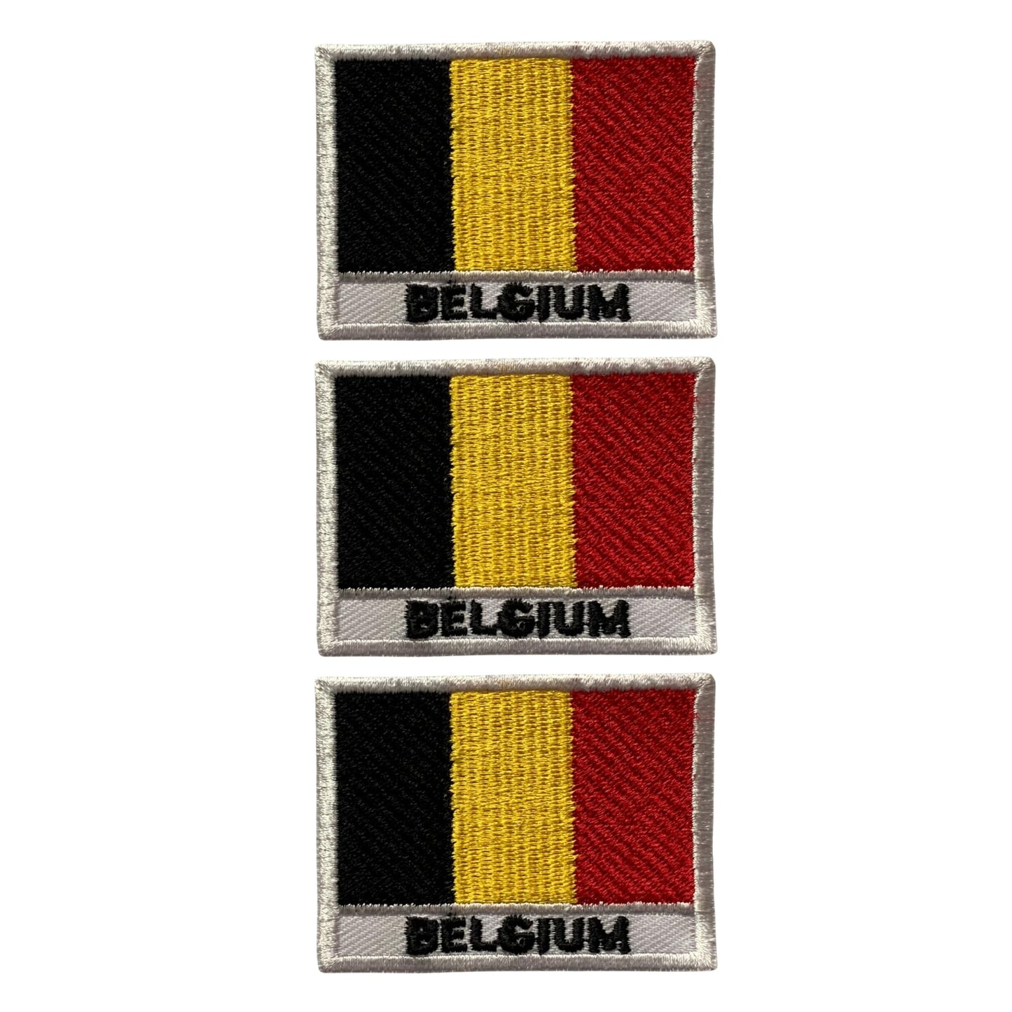 National Country Flag Iron On Patch, Set of 3, Embroidered Fabric Applique, 7cm x 5cm, Rectangular, United Kingdom Theme, for Jackets, Bags, Hats and Crafts (A-J)