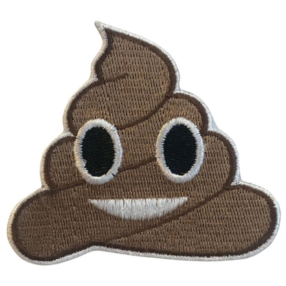 Poop Emoji Embroidery Iron-On Patches for Clothing Sew-On Applique for DIY Crafts Denim Jackets Jeans Backpacks