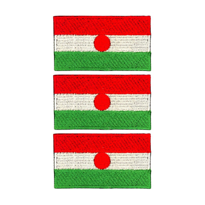3 Pieces All Countries Flag Patches, 7×4 cm Embroidered Iron-On/Sew On National Flags, World Country Badge Appliques for Vest, Jacket, Backpack, Hat, (T-Z)