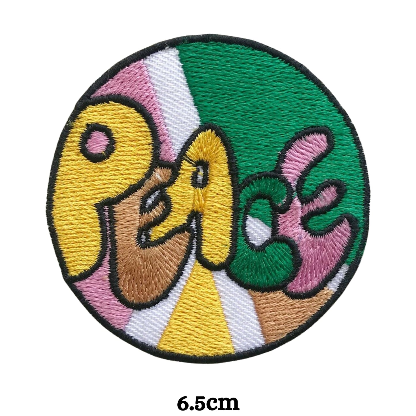 Rainbow Peace Embroidery Iron-On Patches for Clothing Sew-On Applique for DIY Crafts Denim Jackets Jeans Backpacks