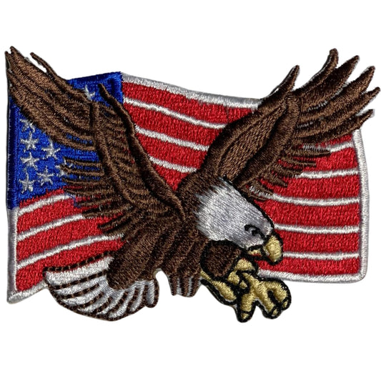 USA Flag Embroidery Iron-On Patches for Clothing Sew-On Applique for DIY Crafts Denim Jackets Jeans Backpacks