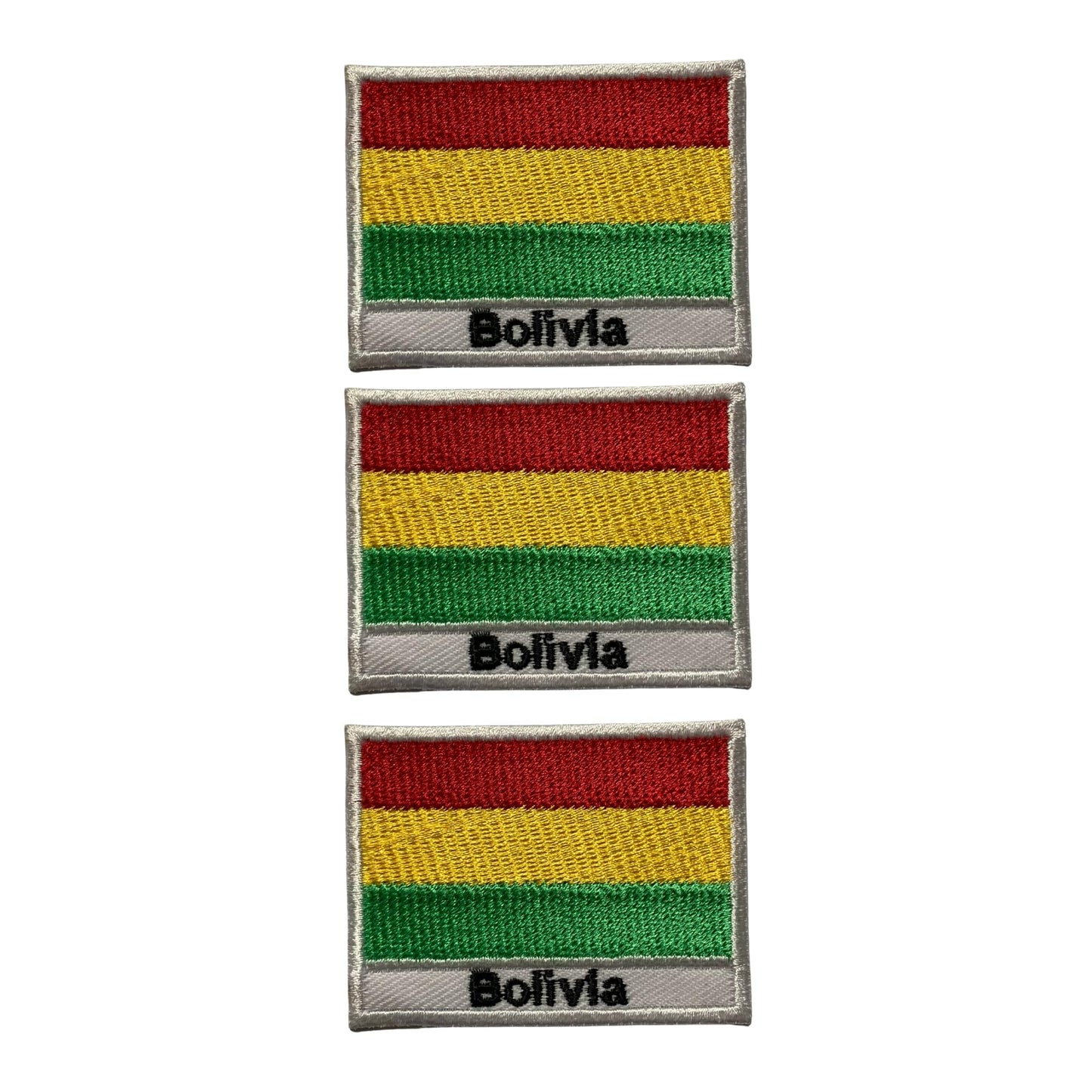 National Country Flag Iron On Patch, Set of 3, Embroidered Fabric Applique, 7cm x 5cm, Rectangular, United Kingdom Theme, for Jackets, Bags, Hats and Crafts (A-J)