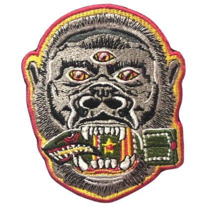 King Kong Gorilla Animal Embroidery Iron-On Patches for Clothing Sew-On Applique for DIY Crafts Denim Jackets Jeans Backpacks