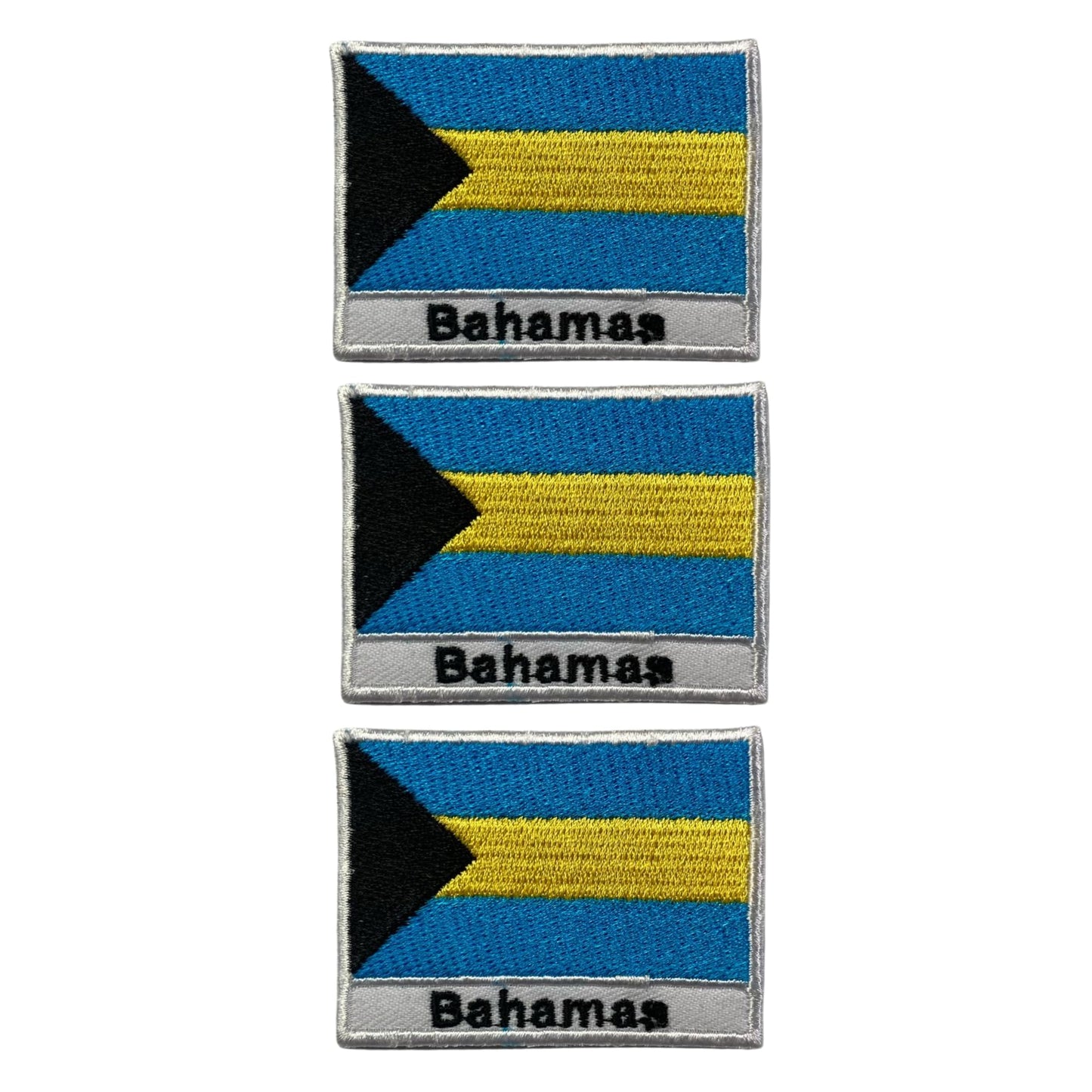 National Country Flag Iron On Patch, Set of 3, Embroidered Fabric Applique, 7cm x 5cm, Rectangular, United Kingdom Theme, for Jackets, Bags, Hats and Crafts (A-J)