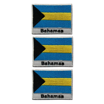National Country Flag Iron On Patch, Set of 3, Embroidered Fabric Applique, 7cm x 5cm, Rectangular, United Kingdom Theme, for Jackets, Bags, Hats and Crafts (A-J)