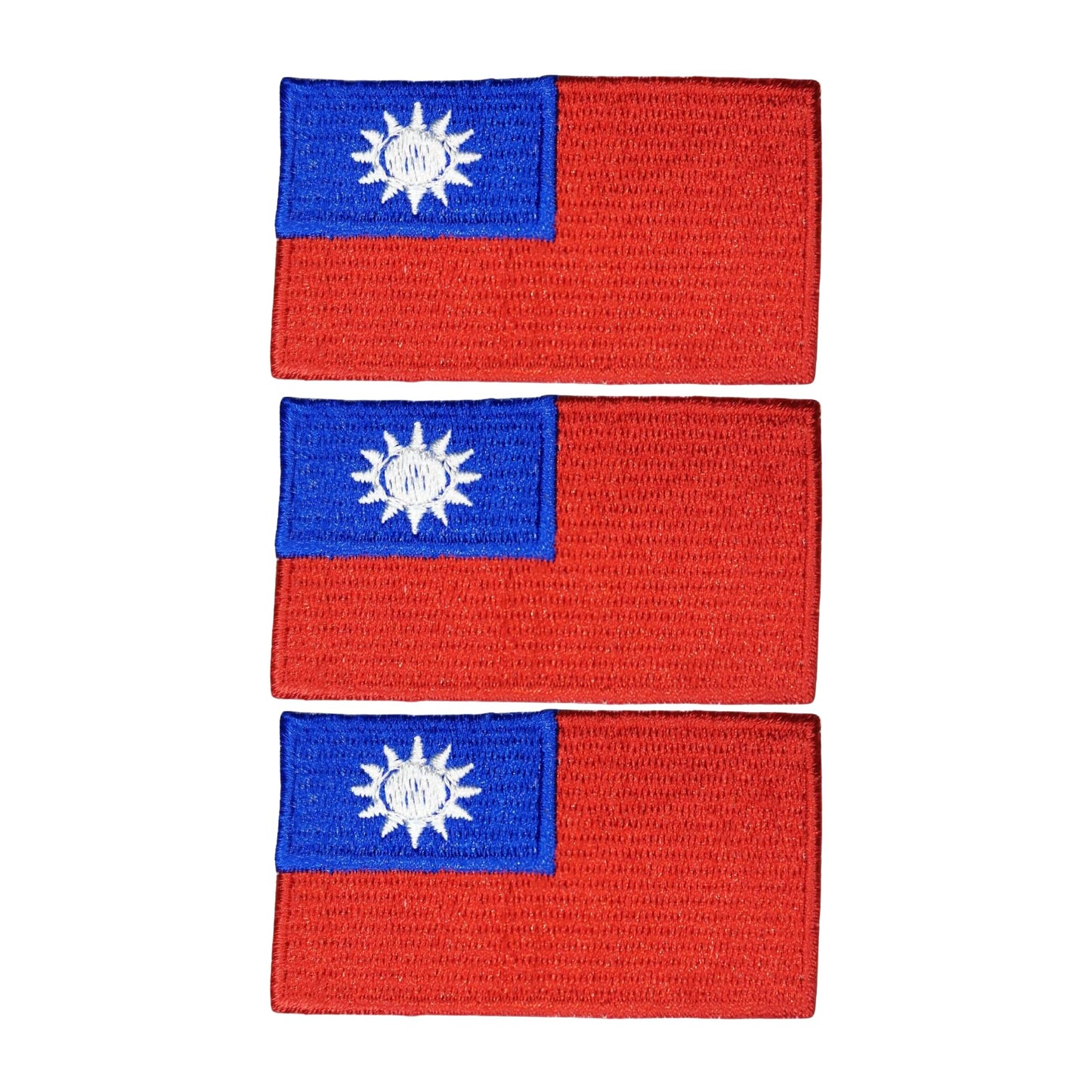 3 Pieces All Countries Flag Patches, 7×4 cm Embroidered Iron-On/Sew On National Flags, World Country Badge Appliques for Vest, Jacket, Backpack, Hat,(A-J)