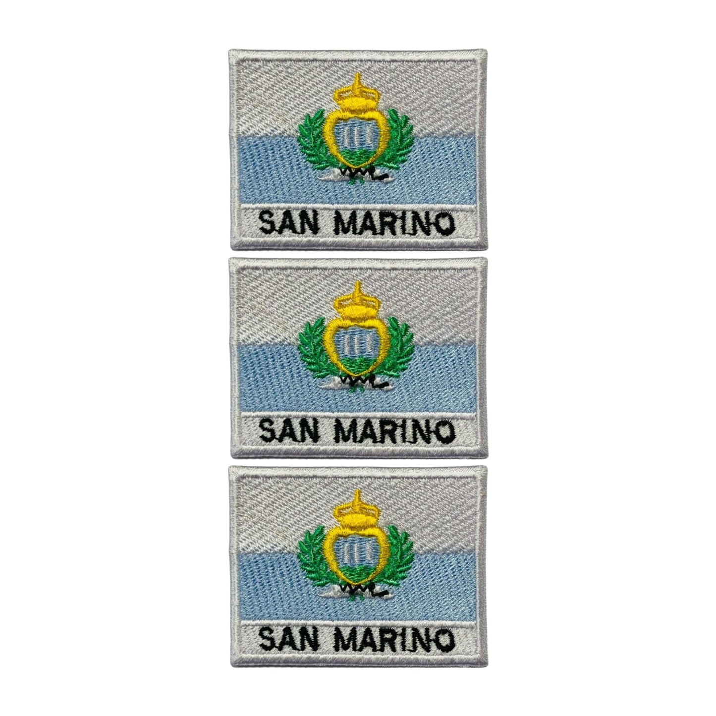 National Country Flag Iron On Patch, Set of 3, Embroidered Fabric Applique, 7cm x 5cm, Rectangular, United Kingdom Theme, for Jackets, Bags, Hats and Crafts (A-J)