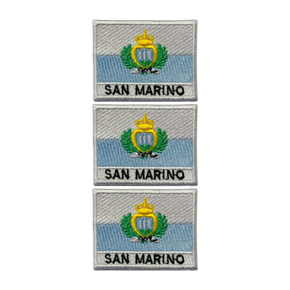 National Country Flag Iron On Patch, Set of 3, Embroidered Fabric Applique, 7cm x 5cm, Rectangular, United Kingdom Theme, for Jackets, Bags, Hats and Crafts (A-J)