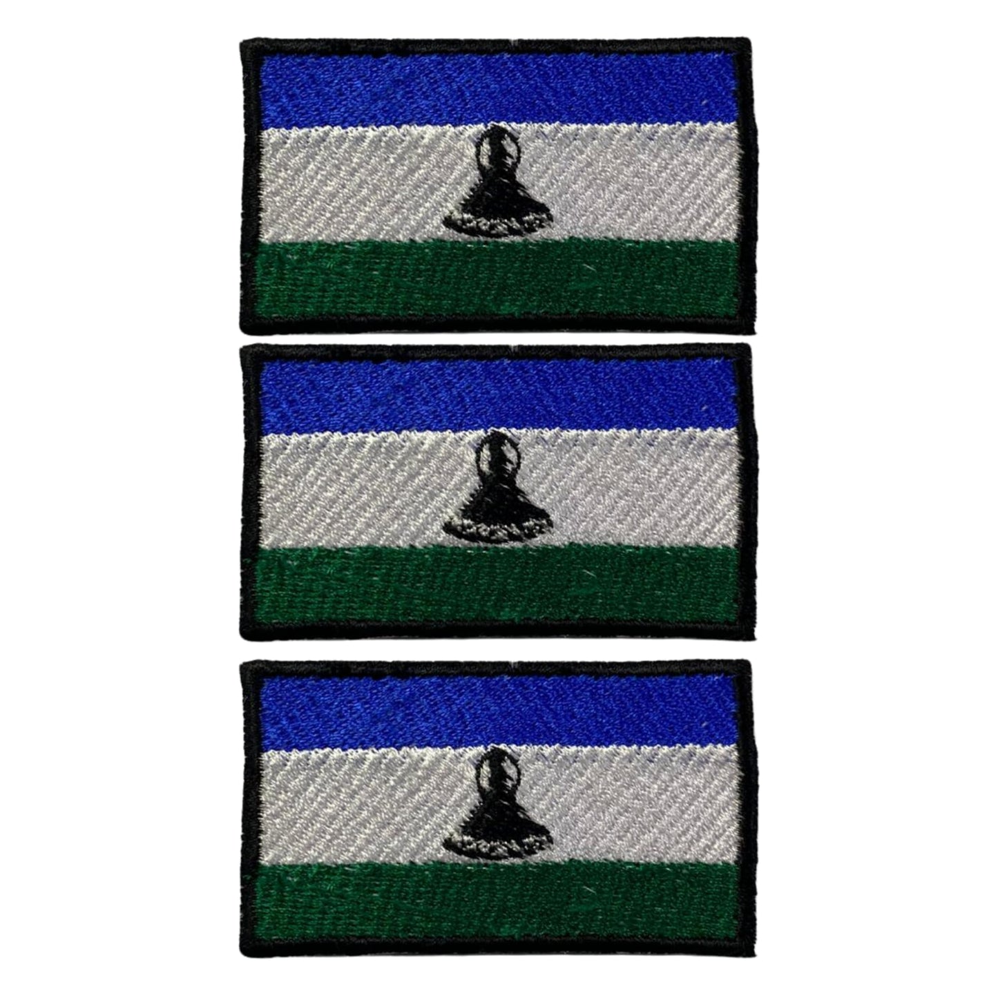 3 Pieces All Countries Flag Patches, 7×4 cm Embroidered Iron-On/Sew On National Flags, World Country Badge Appliques for Vest, Jacket, Backpack, Hat, (K-S)