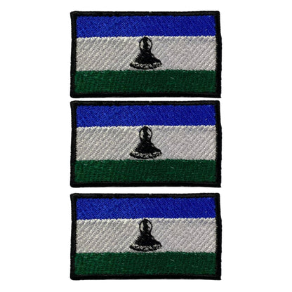 3 Pieces All Countries Flag Patches, 7×4 cm Embroidered Iron-On/Sew On National Flags, World Country Badge Appliques for Vest, Jacket, Backpack, Hat, (K-S)
