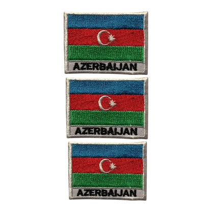 National Country Flag Iron On Patch, Set of 3, Embroidered Fabric Applique, 7cm x 5cm, Rectangular, United Kingdom Theme, for Jackets, Bags, Hats and Crafts (A-J)