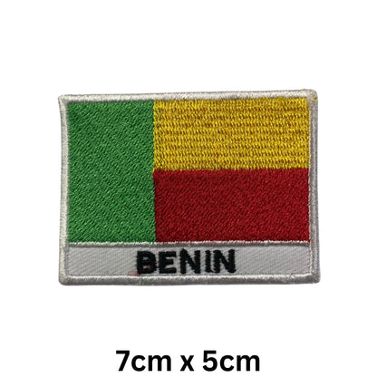 National Country Flag Iron On Patch, Set of 3, Embroidered Fabric Applique, 7cm x 5cm, Rectangular, United Kingdom Theme, for Jackets, Bags, Hats and Crafts (A-J)