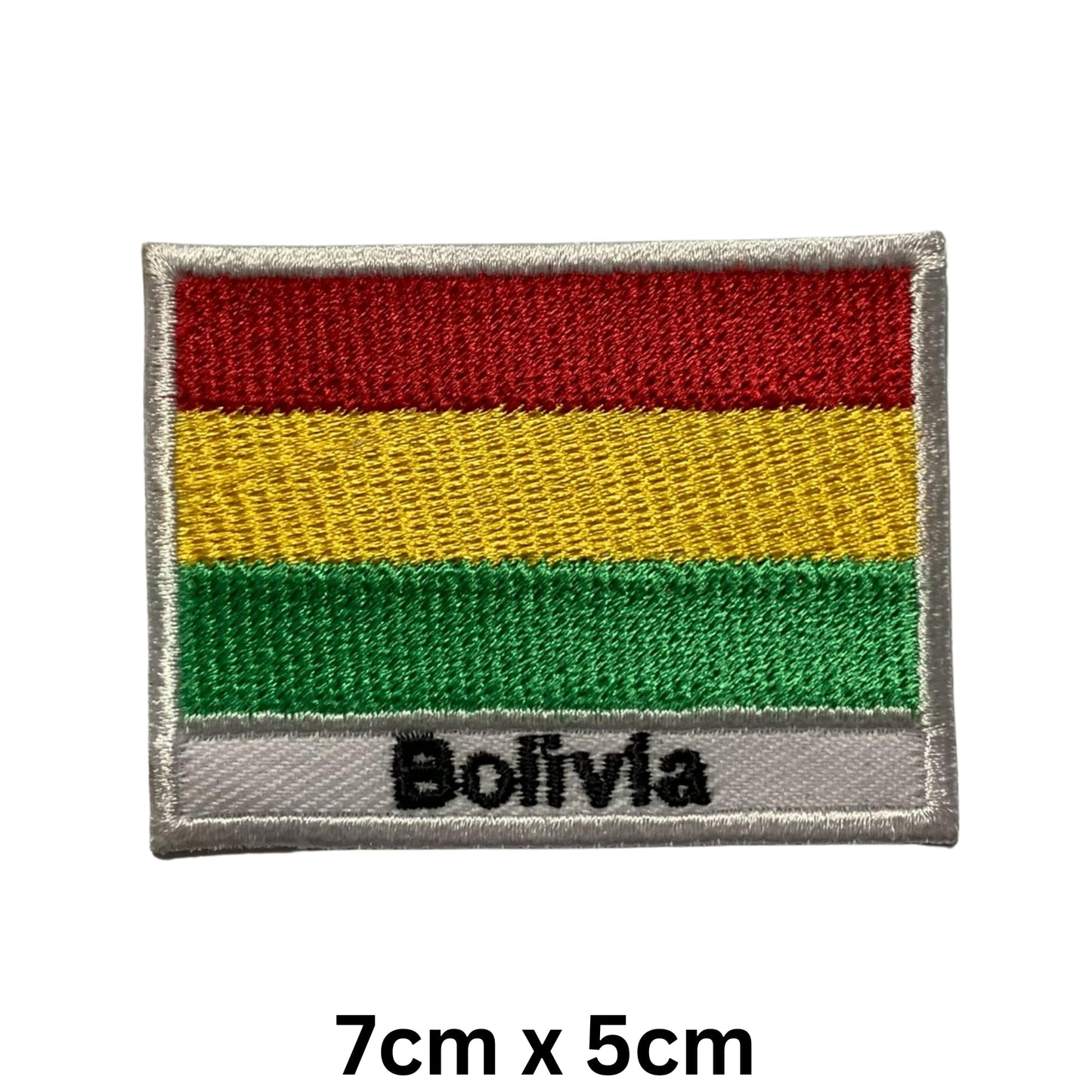 National Country Flag Iron On Patch, Set of 3, Embroidered Fabric Applique, 7cm x 5cm, Rectangular, United Kingdom Theme, for Jackets, Bags, Hats and Crafts (A-J)