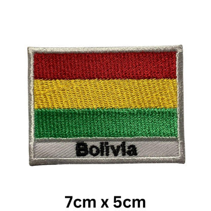 National Country Flag Iron On Patch, Set of 3, Embroidered Fabric Applique, 7cm x 5cm, Rectangular, United Kingdom Theme, for Jackets, Bags, Hats and Crafts (A-J)
