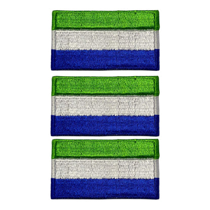 3 Pieces All Countries Flag Patches, 7×4 cm Embroidered Iron-On/Sew On National Flags, World Country Badge Appliques for Vest, Jacket, Backpack, Hat, (K-S)