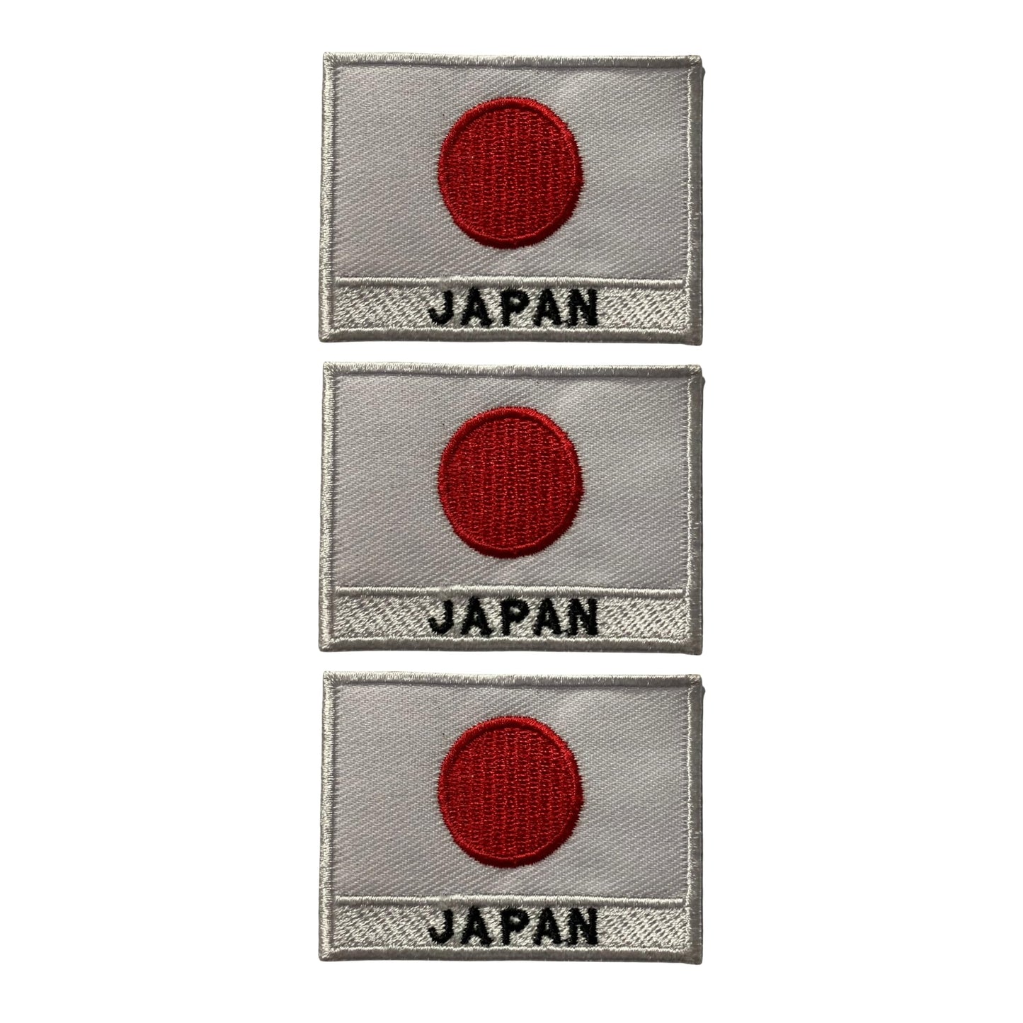 National Country Flag Iron On Patch, Set of 3, Embroidered Fabric Applique, 7cm x 5cm, Rectangular, United Kingdom Theme, for Jackets, Bags, Hats and Crafts (A-J)