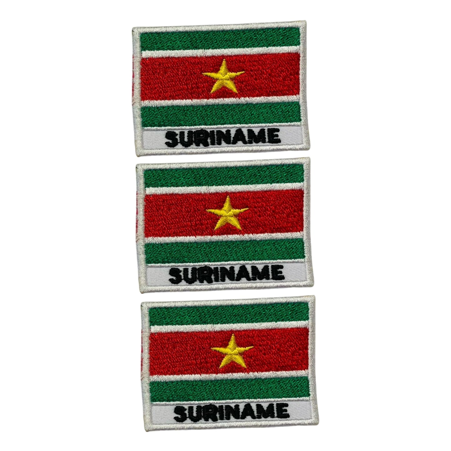 National Country Flag Iron On Patch, Set of 3, Embroidered Fabric Applique, 7cm x 5cm, Rectangular, United Kingdom Theme, for Jackets, Bags, Hats and Crafts (A-J)