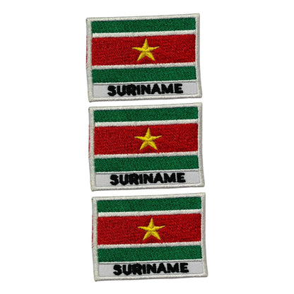 National Country Flag Iron On Patch, Set of 3, Embroidered Fabric Applique, 7cm x 5cm, Rectangular, United Kingdom Theme, for Jackets, Bags, Hats and Crafts (A-J)