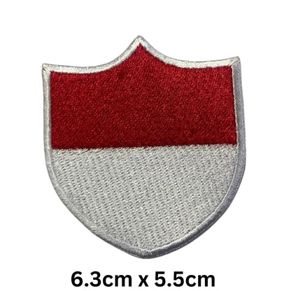 Indonesia Flag Embroidered Patch Set, Iron-On or Sew-On Applique Badges, Rectangle Shield Round Heart Shapes, for Jackets, Backpacks, Hats, Uniforms and Various Sizes