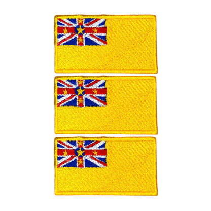 3 Pieces All Countries Flag Patches, 7×4 cm Embroidered Iron-On/Sew On National Flags, World Country Badge Appliques for Vest, Jacket, Backpack, Hat, (K-S)