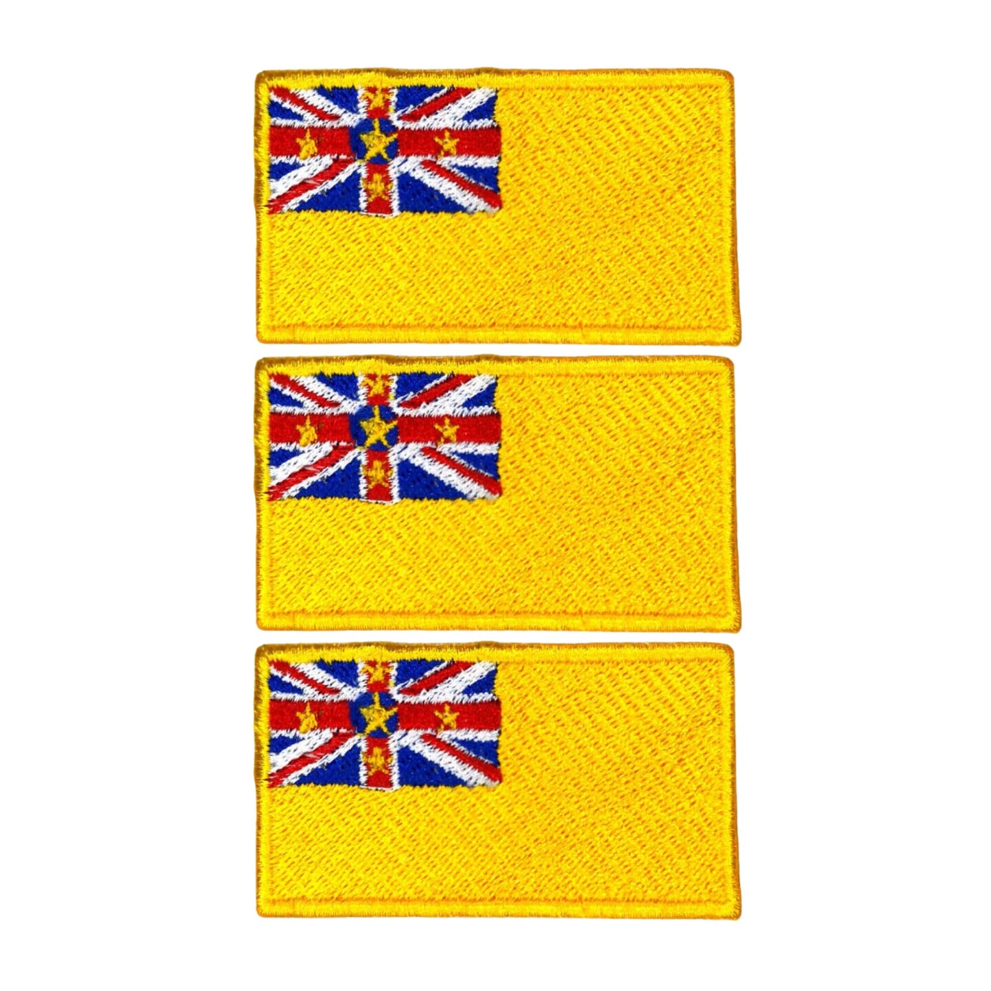 3 Pieces All Countries Flag Patches, 7×4 cm Embroidered Iron-On/Sew On National Flags, World Country Badge Appliques for Vest, Jacket, Backpack, Hat, (T-Z)